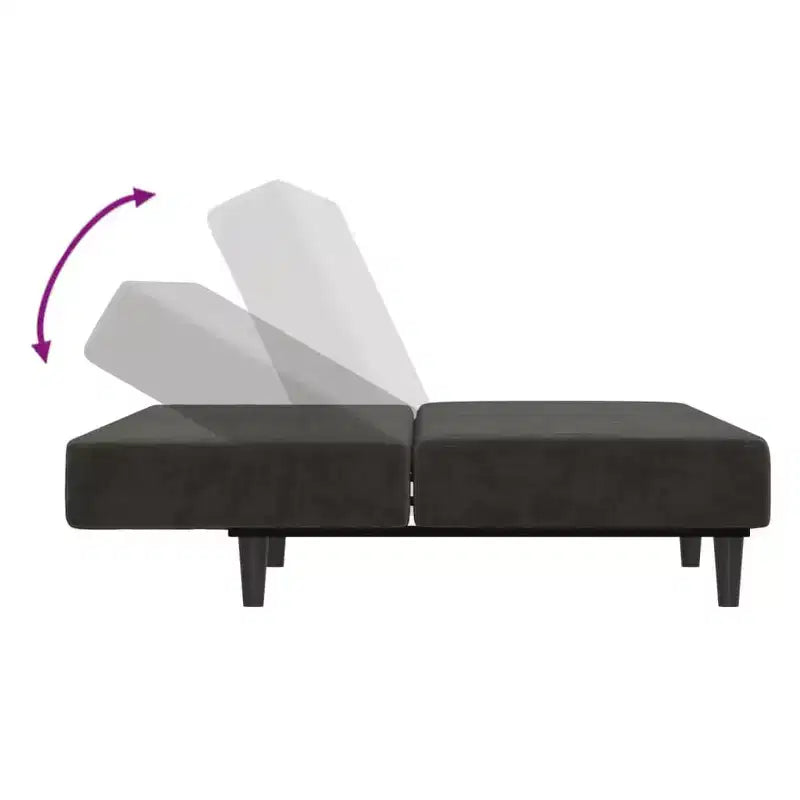 vidaXL Canapé-lit 2 places d'appoint Rembourré Causeuse Convertible Velours