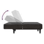 vidaXL Canapé-lit 2 places d'appoint Rembourré Causeuse Convertible Velours