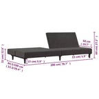 vidaXL Canapé-lit 2 places d'appoint Rembourré Causeuse Convertible Velours