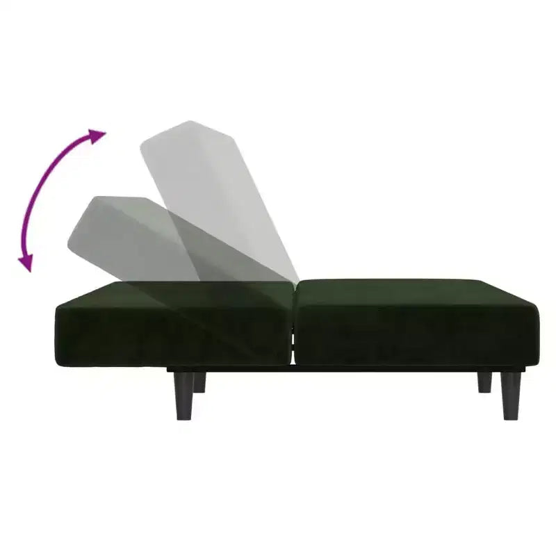 vidaXL Canapé-lit 2 places d'appoint Rembourré Causeuse Convertible Velours