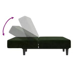 vidaXL Canapé-lit 2 places d'appoint Rembourré Causeuse Convertible Velours