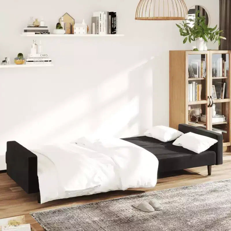 vidaXL Canapé-lit 2 places d'appoint Rembourré Causeuse Convertible Velours