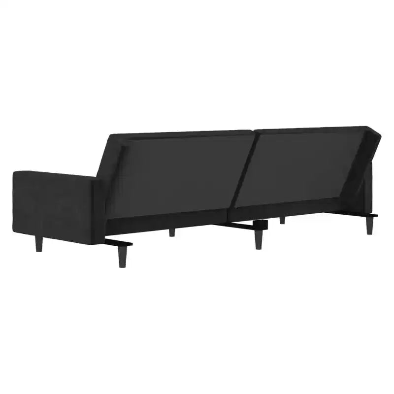 vidaXL Canapé-lit 2 places d'appoint Rembourré Causeuse Convertible Velours