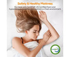 Matelas hybride 14 pouces King en boîte avec mousse à mémoire de forme au gel, fermeté moyenne, soulagement de la pression, anti-sensibilité, certifié CertiPUR-US