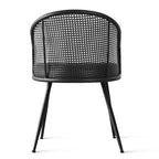 Chaises de salle à manger rembourrées (lot de 4), fauteuils de cuisine confortables en rotin avec assise en tissu bouclé doux et pieds en métal noir - Panipeachy
