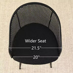 Chaises de salle à manger rembourrées (lot de 4), fauteuils de cuisine confortables en rotin avec assise en tissu bouclé doux et pieds en métal noir - Panipeachy
