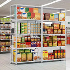 Étagère métallique à 5 niveaux très résistante, capacité de 227 kg, étagères de rangement de garage à hauteur réglable, étagères métalliques, étagères industrielles, argent
