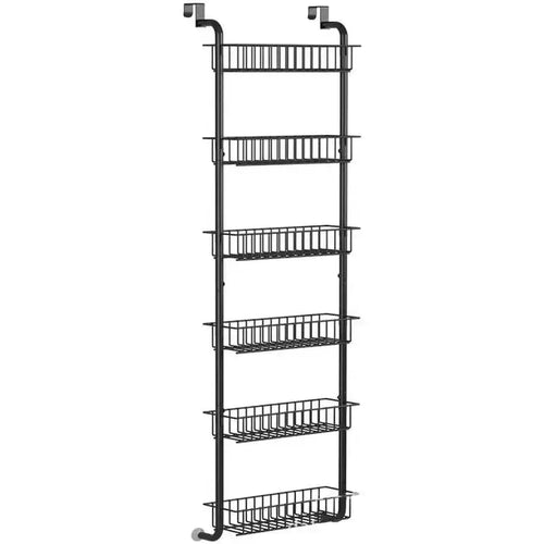 Acekool Over the Door Pantry Organizer, 6-Tier Heavy Duty Metal Hanging Storage Rack for Kitchen