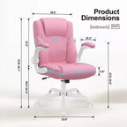 Chaise de bureau de direction en cuir PU, Chaise de bureau ergonomique à dossier haut avec hauteur réglable, Accoudoirs relevables Siège confortable pour le bureau à domicile