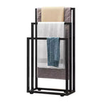 38 H Free Standing Towel Rack, 3 Tier Towel Drying Rack, Steel Blanket Drying and Display Rack for Bathroom Bedroom Hot Tub Gym Pool