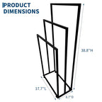 Séchoir à serviettes autoportant de 96,5 cm, porte-serviettes à 3 niveaux, séchoir et présentoir à couvertures en acier pour salle de bain, chambre, spa, piscine