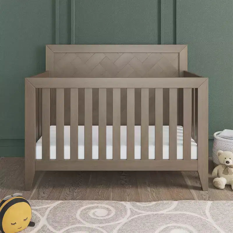 Child Craft Kieran 4-in-1 Convertible Crib, Converts to Day Bed, Toddler Bed, Full Size Bed, 3 Mattress Positions, Baby Safe Finish