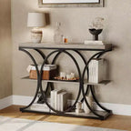 Console de couloir Acekool Grain, Table de canapé mince à 3 niveaux avec pieds géométriques pour entrée ou derrière le canapé