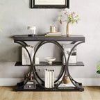 Console de couloir Acekool Grain, Table de canapé mince à 3 niveaux avec pieds géométriques pour entrée ou derrière le canapé