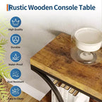 Console de couloir Acekool Grain, Table de canapé mince à 3 niveaux avec pieds géométriques pour entrée ou derrière le canapé
