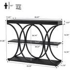 Console de couloir Acekool Grain, Table de canapé mince à 3 niveaux avec pieds géométriques pour entrée ou derrière le canapé