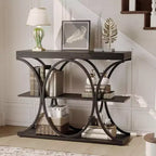 Console de couloir Acekool Grain, Table de canapé mince à 3 niveaux avec pieds géométriques pour entrée ou derrière le canapé