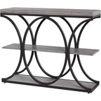 Console de couloir Acekool Grain, Table de canapé mince à 3 niveaux avec pieds géométriques pour entrée ou derrière le canapé