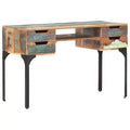 vidaXL Desk Mixed color Solid reclaimed wood, Iron Medium Desk