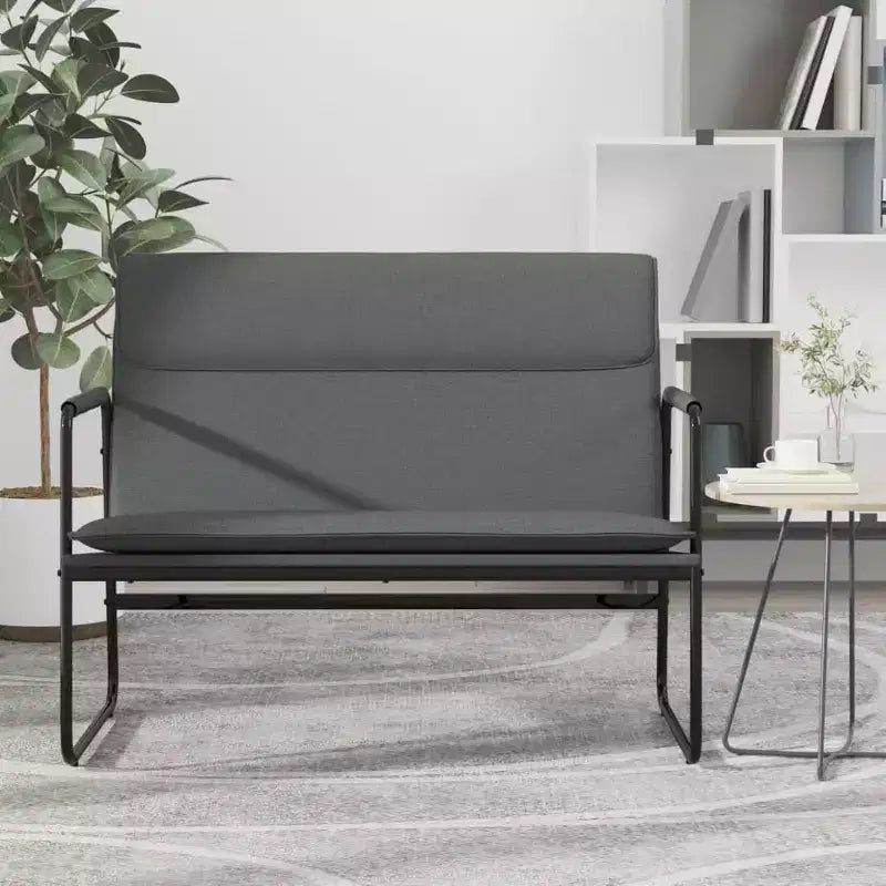 vidaXL Banc Gris foncé 100x64x80 cm Tissu - Gris foncé
