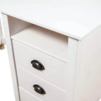 vidaXL Bureau blanc en pin massif Bureau standard rectangulaire rustique