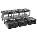 vidaXL Storage Bench 43.3 Black Faux Leather