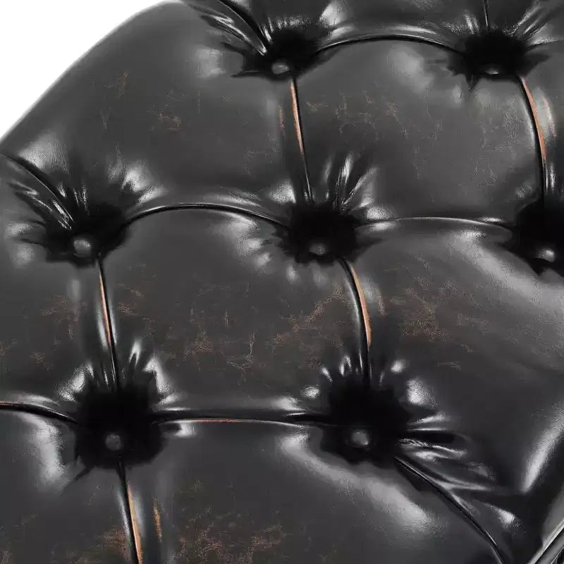 vidaXL Banc de rangement 110 cm Similicuir noir