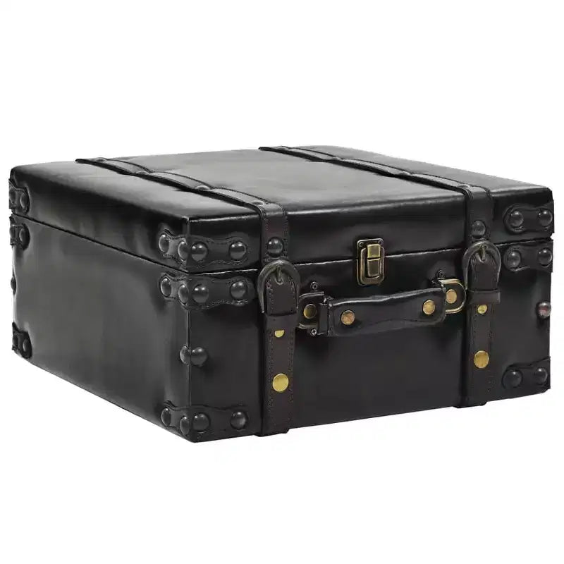 vidaXL Banc de rangement 110 cm Similicuir noir