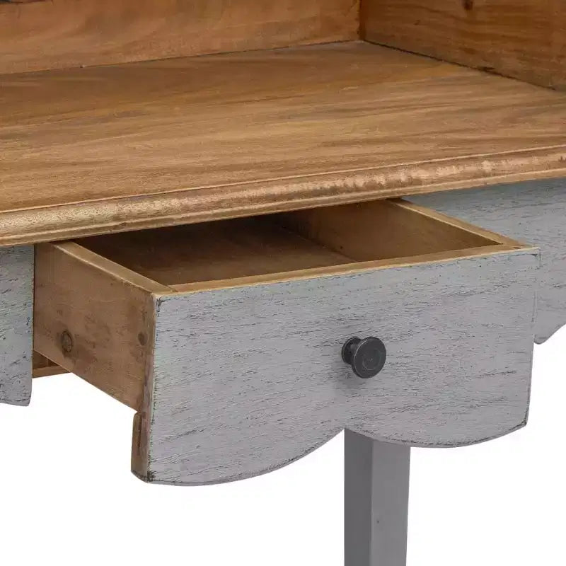 vidaXL Bureau en bois d'acajou massif 80x40x92 cm