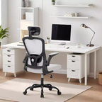 Chaise de bureau ergonomique Acekool avec appui-tête réglable, accoudoirs relevables, chaise de bureau en maille pour bureau à domicile