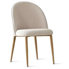 Ensemble de salle à manger ovale 7 pièces, 6 chaises rembourrées à dossier incurvé et table effet bois de 79 cm pour cuisine ou salle à manger moderne-Panipeachy