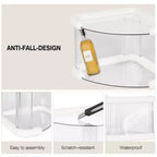 VECELO Étagère d'angle de bureau à 2/3 niveaux, étagère de bureau peu encombrante, organisateur de table pour la cuisine ou le salon, blanc