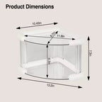VECELO Étagère d'angle de bureau à 2/3 niveaux, étagère de bureau peu encombrante, organisateur de table pour la cuisine ou le salon, blanc