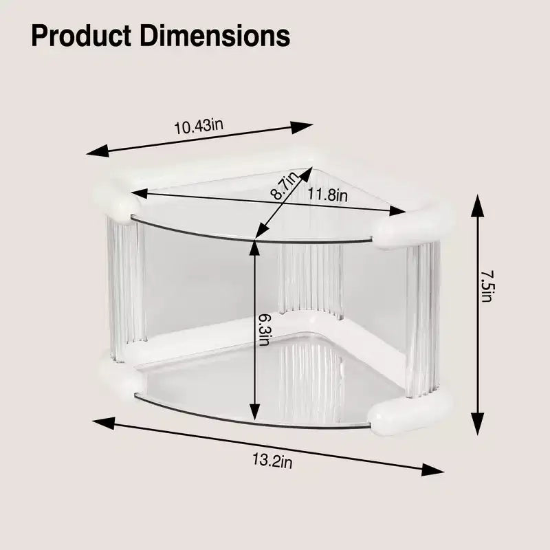 VECELO Étagère d'angle de bureau à 2/3 niveaux, étagère de bureau peu encombrante, organisateur de table pour la cuisine ou le salon, blanc