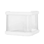 VECELO Étagère d'angle de bureau à 2/3 niveaux, étagère de bureau peu encombrante, organisateur de table pour la cuisine ou le salon, blanc