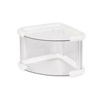 VECELO Étagère d'angle de bureau à 2/3 niveaux, étagère de bureau peu encombrante, organisateur de table pour la cuisine ou le salon, blanc