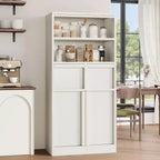 Meuble de salle de bain haut Acekool, meuble de rangement avec étagères fermées et tiroirs pour salle de bain ou cuisine