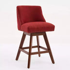 Tabourets de bar pivotants rembourrés Zeus et Ruta, ensemble de 2, hauteur comptoir de 66 cm