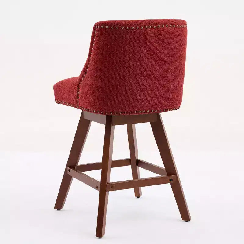 Tabourets de bar pivotants rembourrés Zeus et Ruta, ensemble de 2, hauteur comptoir de 66 cm
