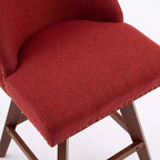 Tabourets de bar pivotants rembourrés Zeus et Ruta, ensemble de 2, hauteur comptoir de 66 cm