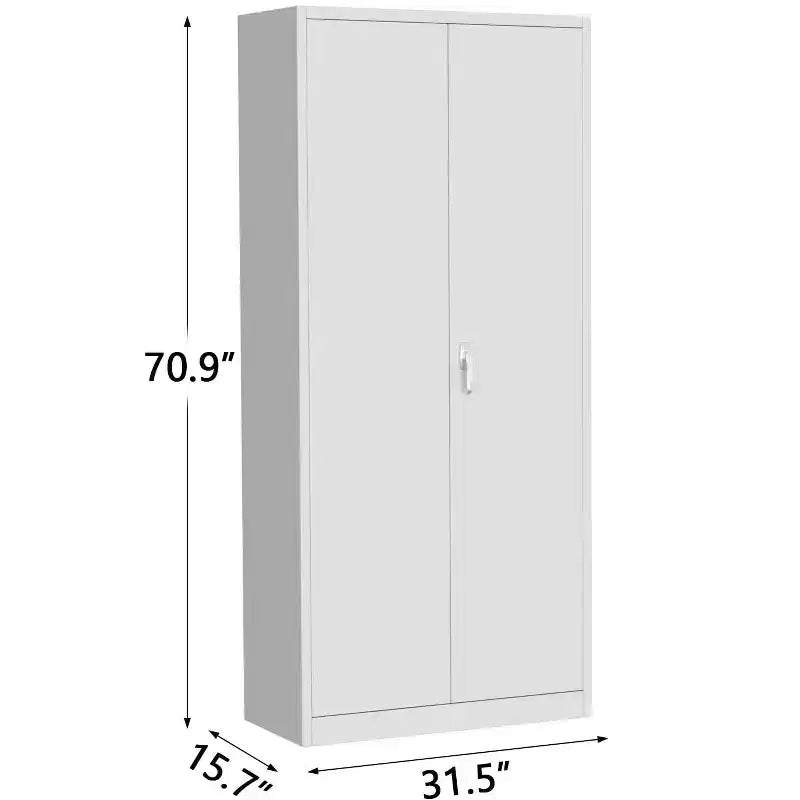 Armoire roulante verrouillable de 183 cm, rangement de garage robuste pour atelier/entrepôt - Conception de porte perforée, armoire mobile en acier (noir)