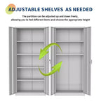 Armoire roulante verrouillable de 183 cm, rangement de garage robuste pour atelier/entrepôt - Conception de porte perforée, armoire mobile en acier (noir)