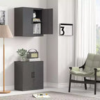 Armoire roulante verrouillable de 183 cm, rangement de garage robuste pour atelier/entrepôt - Conception de porte perforée, armoire mobile en acier (noir)