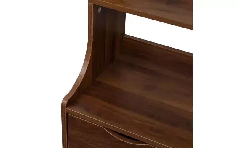 TUYOHW Étagères Modernes à 4 Niveaux avec 2 Tiroirs, Grande Capacité de Rangement, Bibliothèques pour Salon, Bureau à Domicile