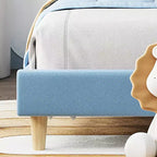 Cadre de lit Twin XL, Lit plateforme en velours capitonné avec tête de lit réglable en hauteur, Support à lattes en bois, Pas besoin de sommier, Rose clair