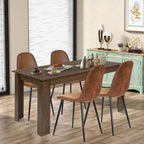 Un ensemble de 4 chaises cuillères en tissu gris et métal – parfaitement assorties à la décoration intérieure minimaliste et de style scandinave.