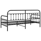 vidaXL Cadre de lit de repos avec tête de lit - Noir 100 x 200 cm sans lit gigogne