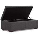 WyndenHall Frankie Pouf de rangement rectangulaire de 48 pouces de large