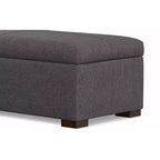 WyndenHall Frankie Pouf de rangement rectangulaire de 48 pouces de large