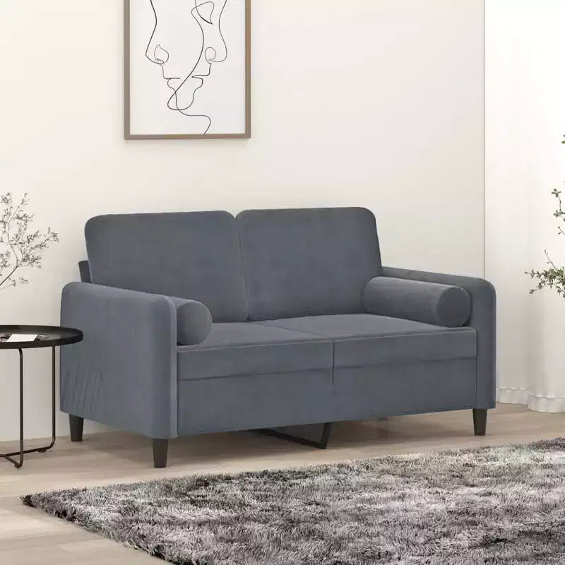 vidaXL Canapé d'angle avec oreillers et coussins pour salon en velours